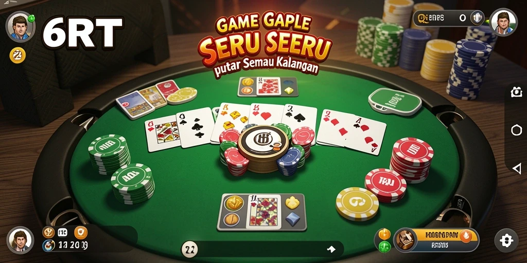 Tampilan gameplay Gaple yang menarik dan interaktif.