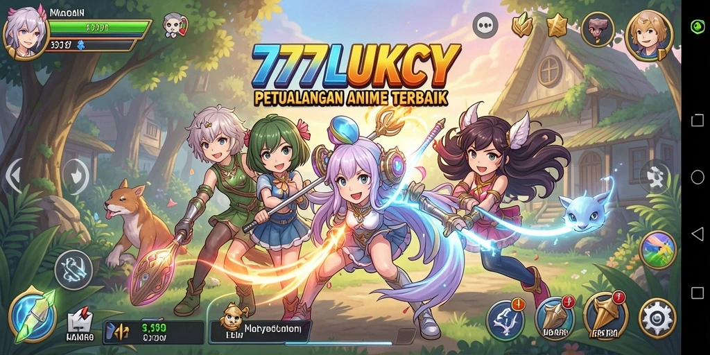 Tangkapan layar utama menampilkan gameplay seru 777LUKCY.