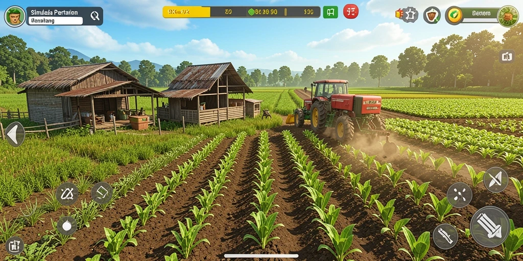 Gameplay menanam dan merawat tanaman di 9ZK.