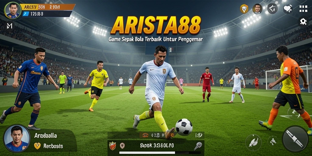 Tampilan menarik dalam gameplay sepak bola ARISTA88.