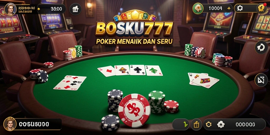 Gameplay menarik BOSKU777 dengan fitur poker yang menantang.