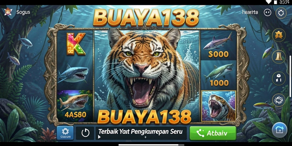 Screenshot gameplay BUAYA138 dengan simbol dan animasi menarik.