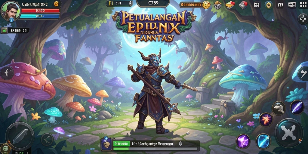 Tampilan gameplay RPG C789 yang epik dengan petualangan mendebarkan.