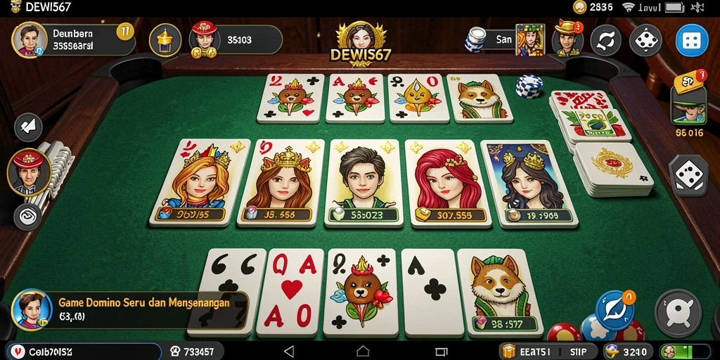 Tangkapan layar gameplay DEWI567 menunjukkan keseruan permainan Domino.