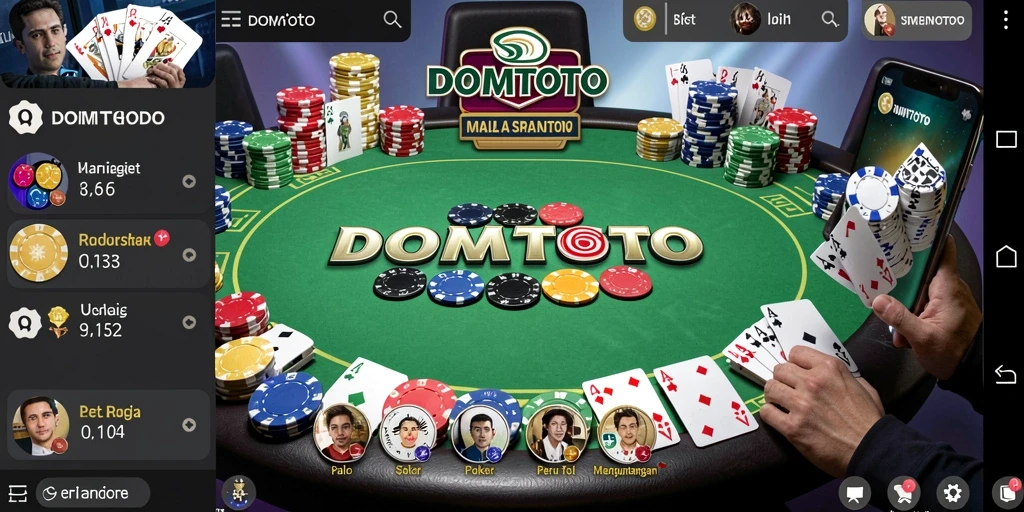 Tangkapan layar dari game Poker DOMTOTO yang menarik dan menegangkan.