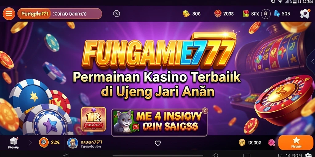 Screenshot FUNGAME777 menampilkan gameplay kasino yang mengasyikkan.