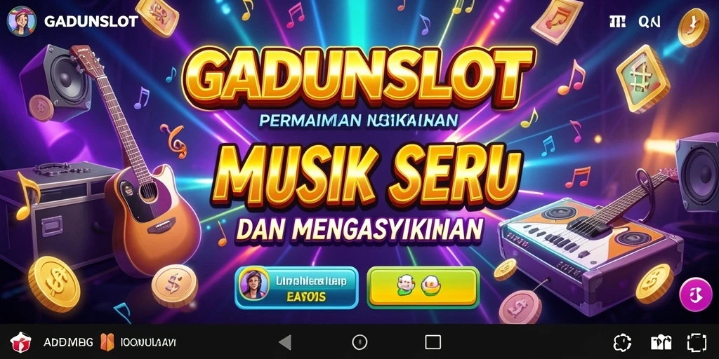 Screenshot GADUNSLOT menampilkan gameplay yang dinamis dan penuh warna.