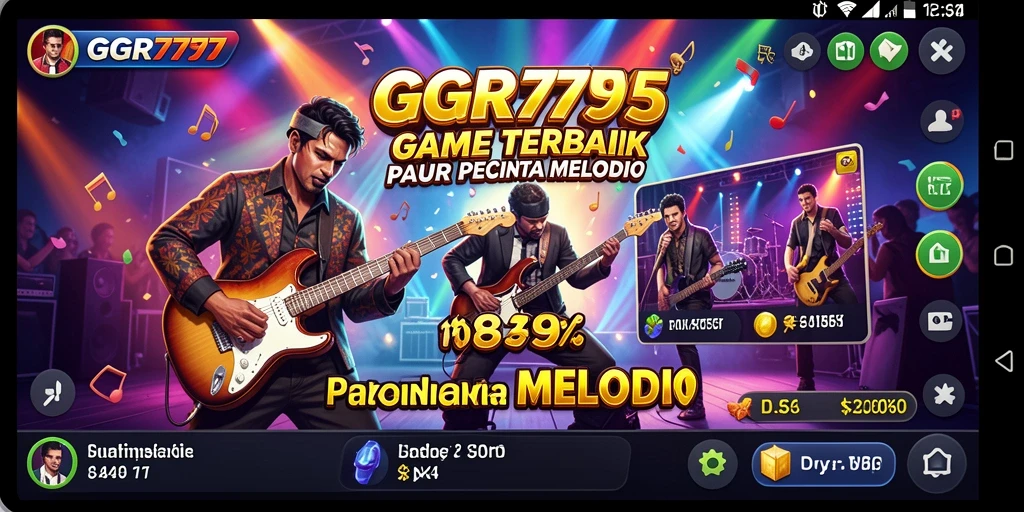 Screenshot GGR7777 menampilkan gameplay musik yang interaktif dan menyenangkan.