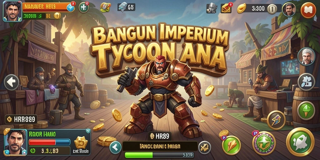 Tampilan gameplay HR89 yang menarik dalam membangun bisnis Tycoon.