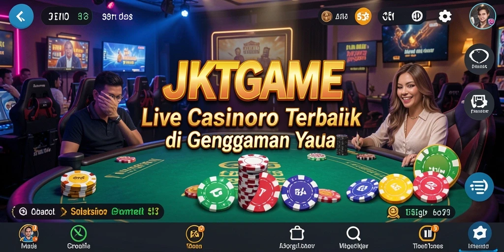 Gameplay Live Casino JKTGAME yang mendebarkan dengan dealer langsung.