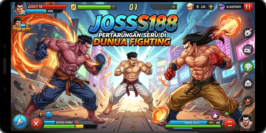 Tangkapan layar gameplay JOSS188 menunjukkan aksi pertarungan yang mendebarkan.