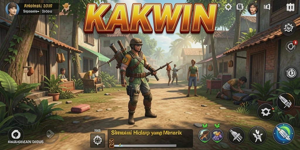 Tampilan menarik dari gameplay KAKWIN yang penuh interaksi.