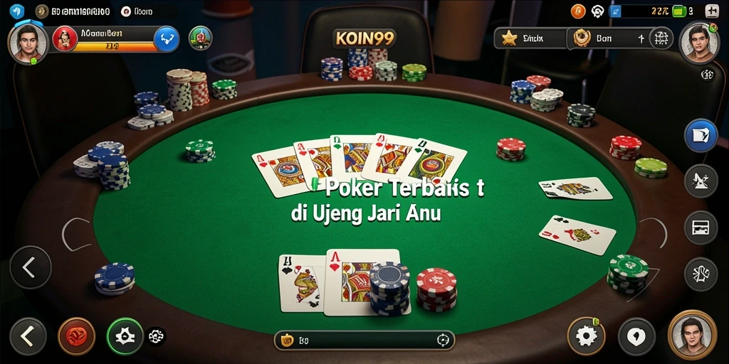 Tampilan gameplay poker yang menegangkan dan menarik.