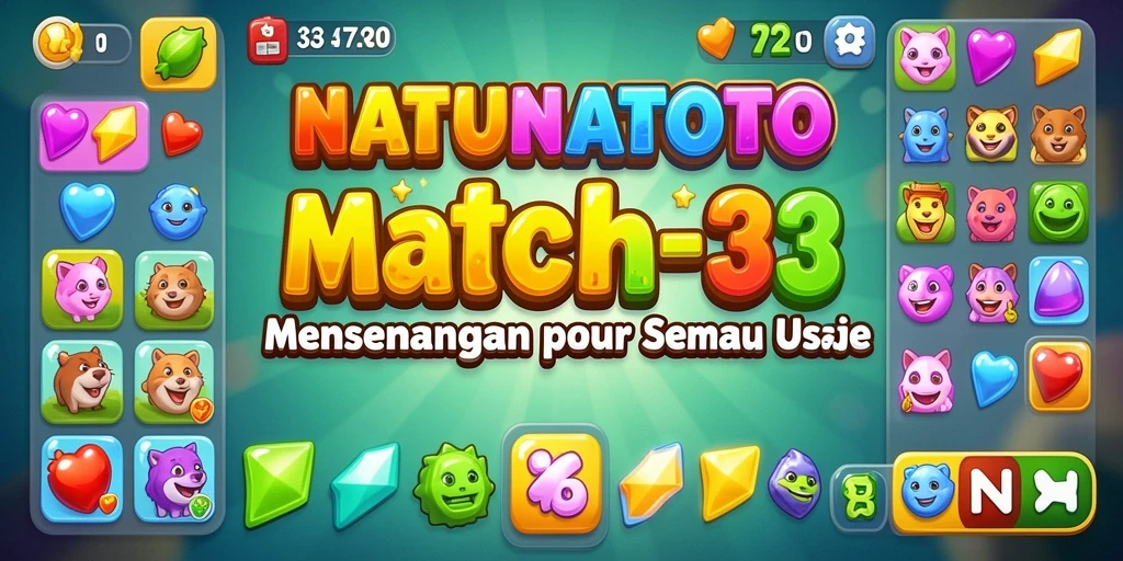 Tampilan gameplay seru dari NATUNATOTO dalam aksi Match-3.
