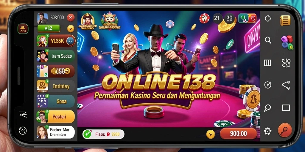 Tampilan gameplay ONLINE138 yang menarik dan penuh aksi kasino.