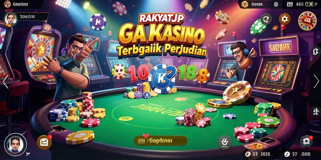Tampilan layar utama RAKYATJP dengan berbagai permainan Kasino.