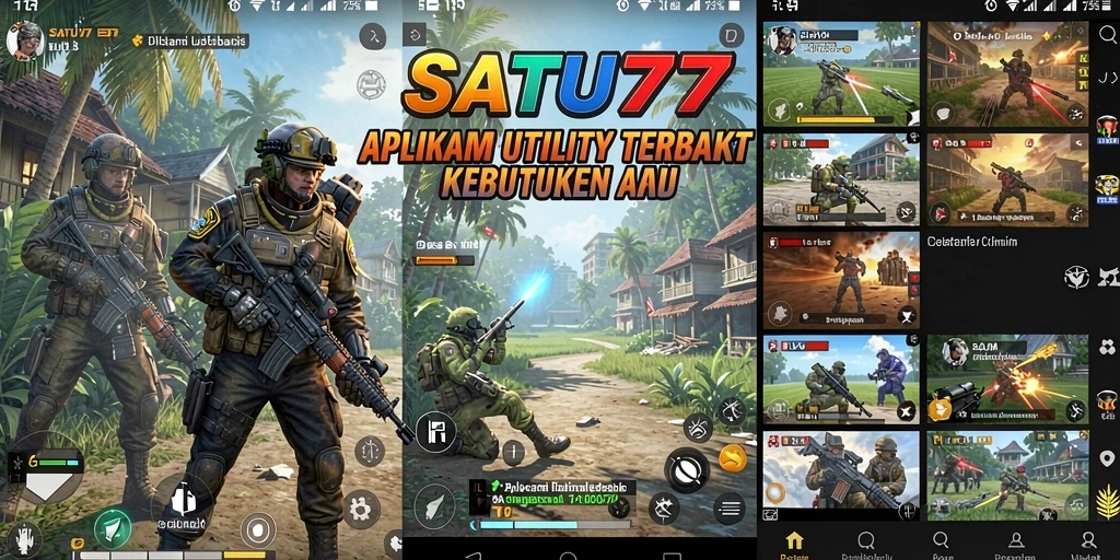 Tampilan antarmuka utama SATU77 yang sederhana dan fungsional.