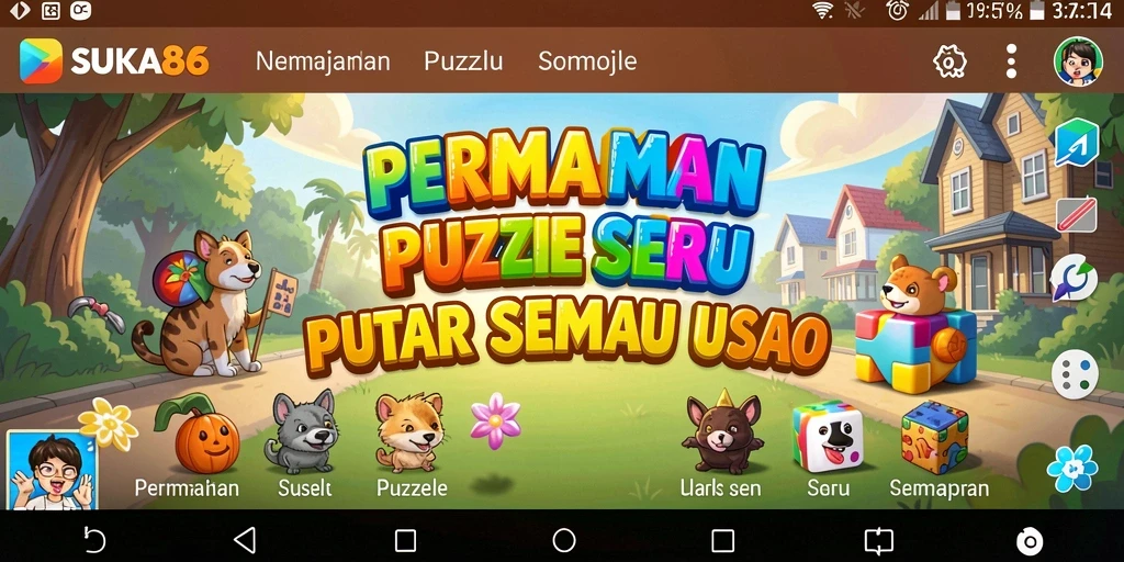 Tampilan gameplay menantang dari game Puzzle SUKA86.