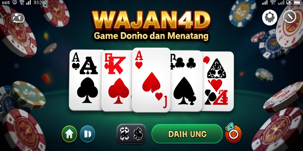 Tampilan gameplay seru Domino di WAJAN4D yang menantang.